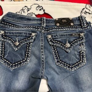 Miss Me Distressed Blue Boot Cut Jeans